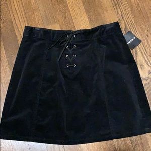NWT Forever 21 black corduroy skirt